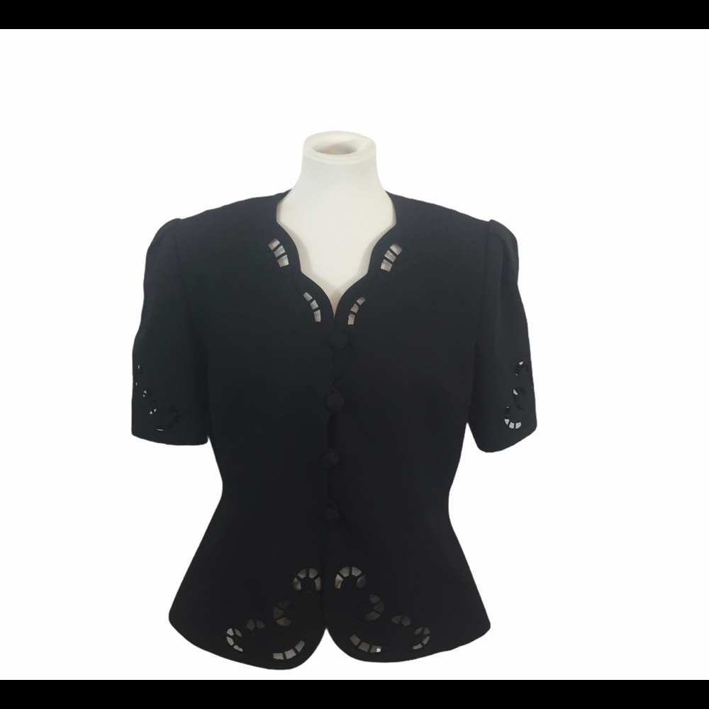 Morgan Miller Black Blouse Size 12